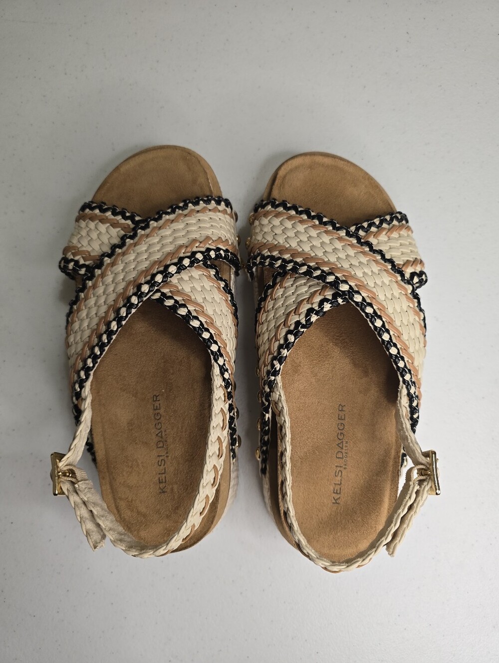 Kelsi Dagger Brooklyn Pace Raffia Platform Sandals Women's 6.5 New In Box - Picture 6 of 8